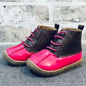 Baby Hot Pink Duck Boots by First Impressions Size 4